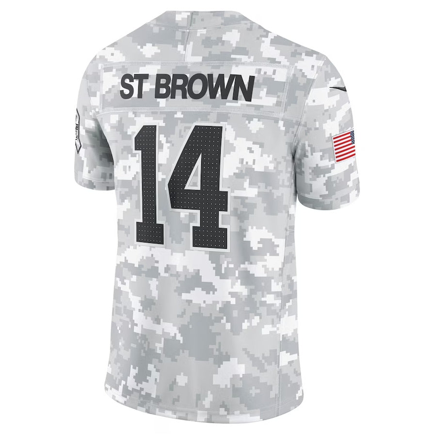 Custom #14 Brown 2024 DET Football Shirt Top