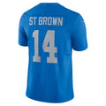 Custom #14 Blue DET Football Shirt Top