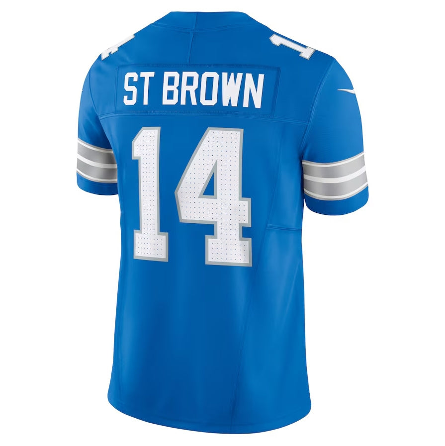 Custom #14 Blue DET Football Shirt Top