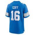 Custom #16 Blue DET Football Shirt Top