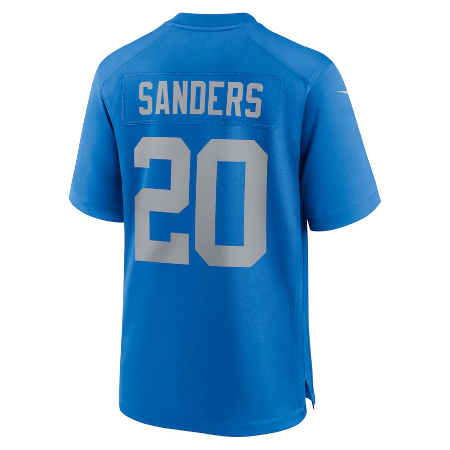 Custom #20 Blue DET Football Shirt Top
