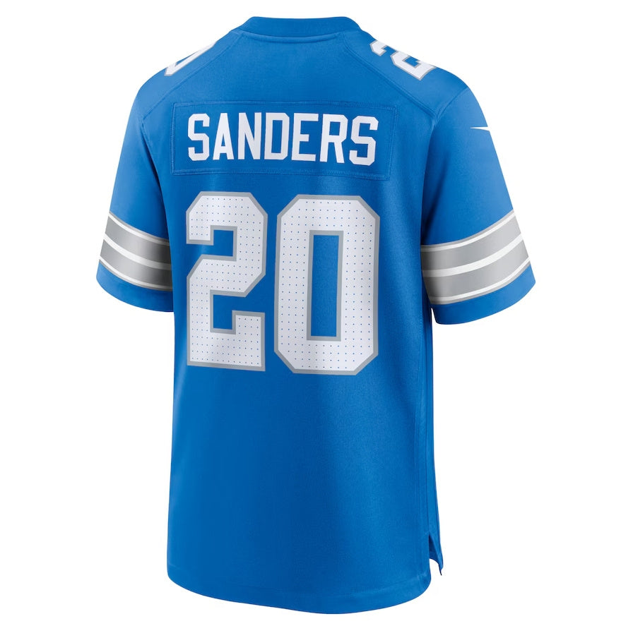 Custom #20 Blue DET Football Shirt Top
