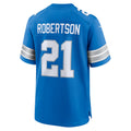 Custom #21 Blue DET Football Shirt Top
