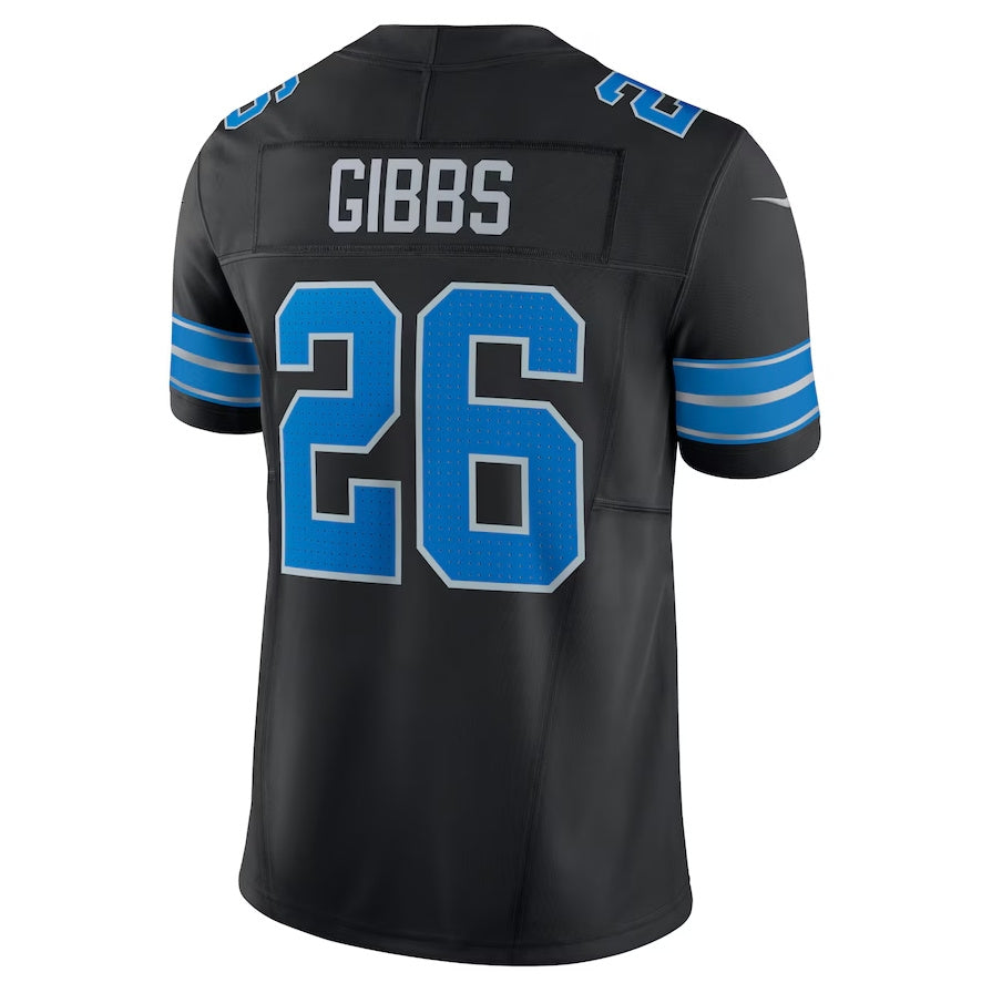 Custom #26 Black DET Football Shirt Top