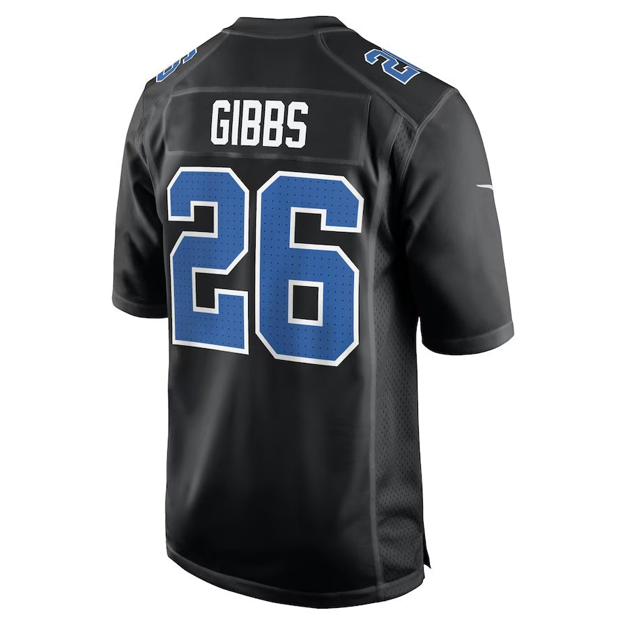 Custom #26 Carbon Black DET Football Shirt Top