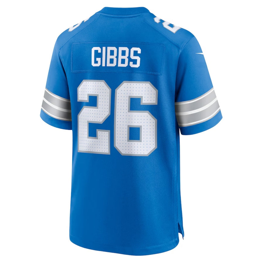 Custom #26 Blue DET Football Shirt Top