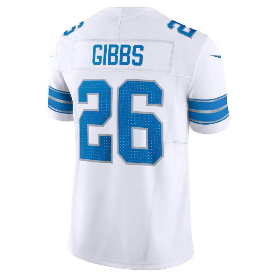 Custom #26 White DET Football Shirt Top