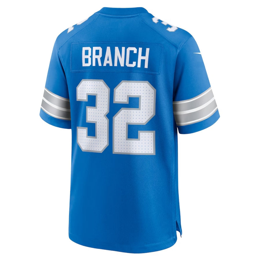 Custom #32 Blue DET Football Shirt Top