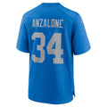 Custom #34 Blue DET Football Shirt Top