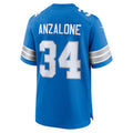 Custom #34 Blue DET Football Shirt Top