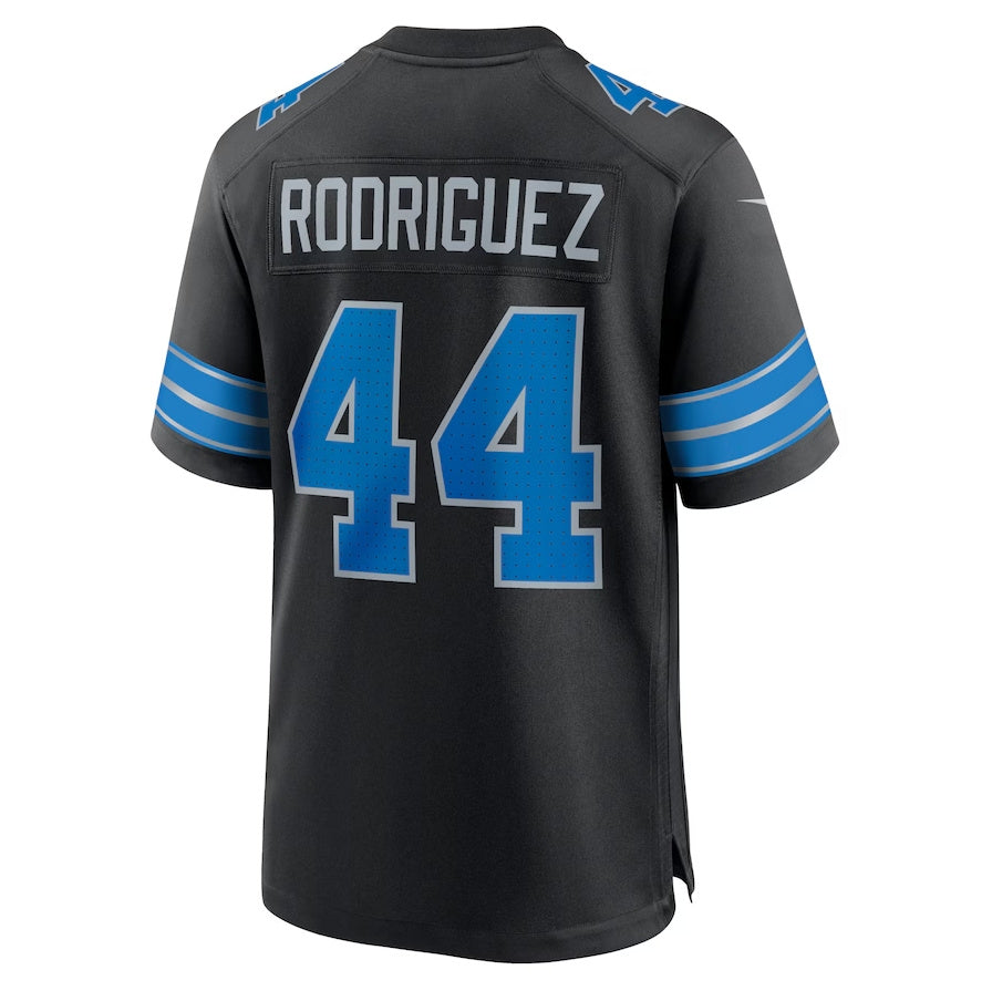 Custom #44 Black DET Football Shirt Top