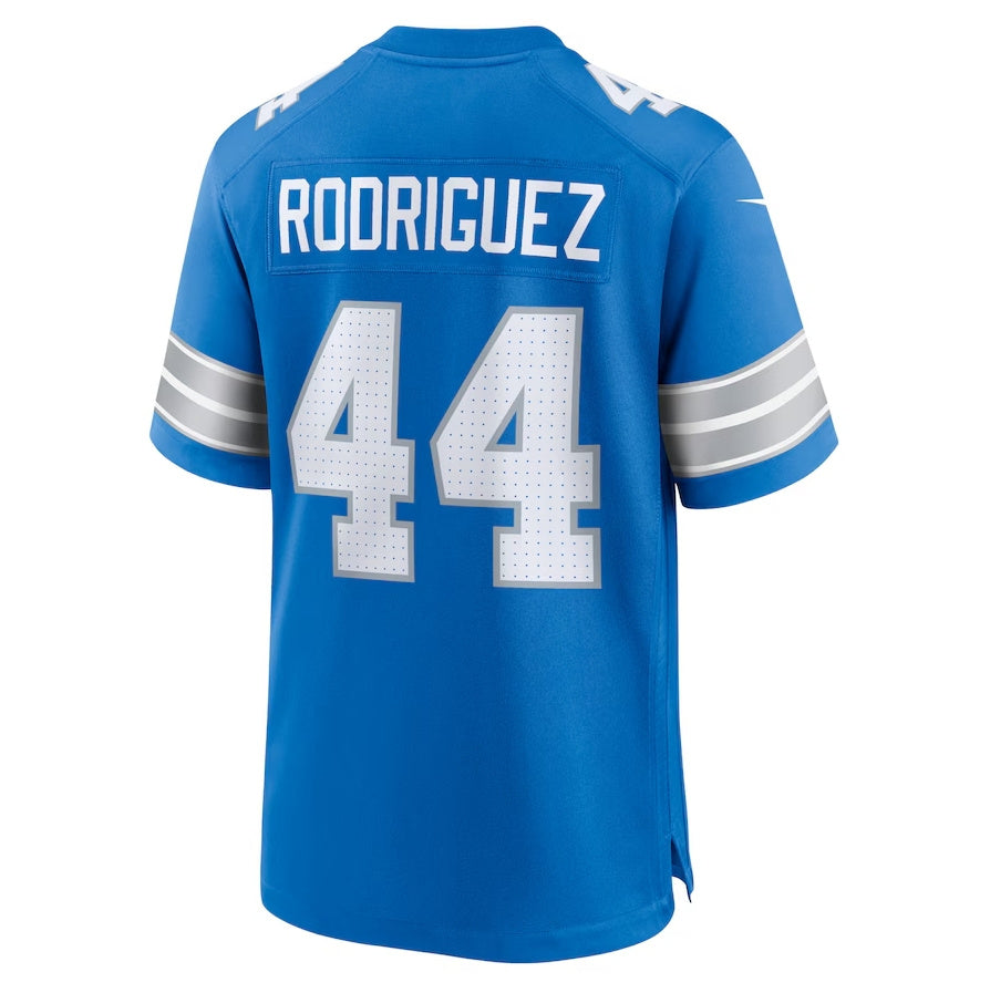 Custom #44 Blue DET Football Shirt Top