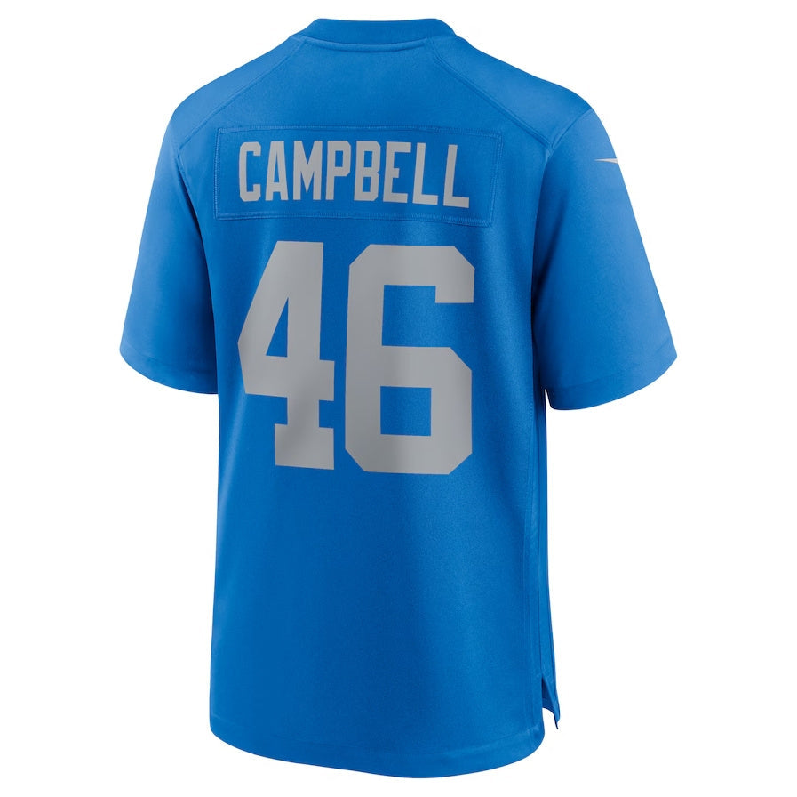 Custom #46 Blue DET Football Shirt Top