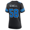 Custom #58 Black DET Football Shirt Top