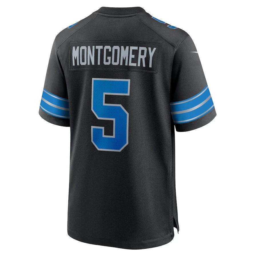 Custom #5 Black DET Football Shirt Top