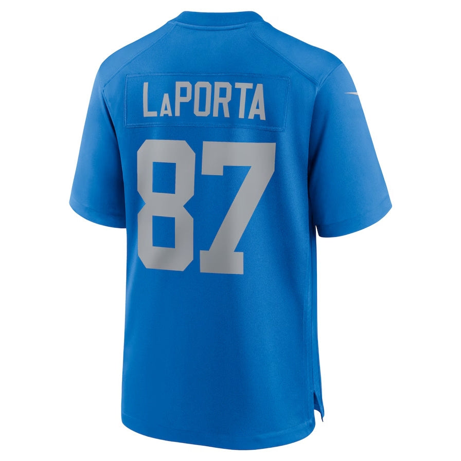 Custom #87 Blue DET Football Shirt Top