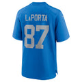 Custom #87 Blue DET Football Shirt Top