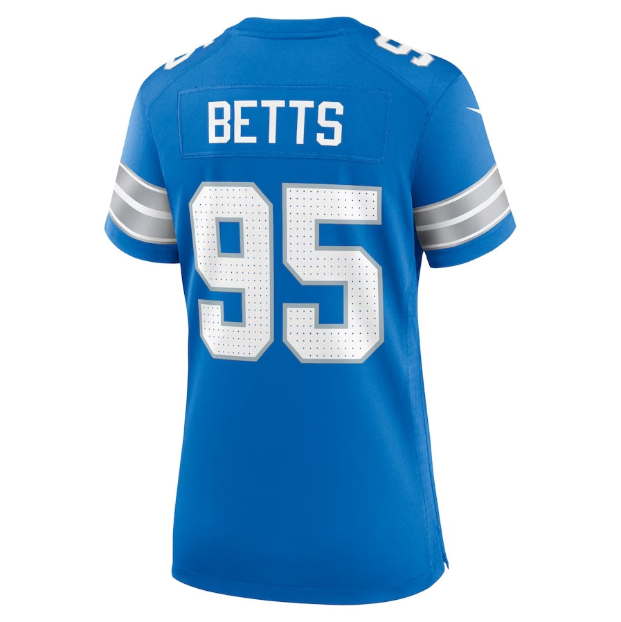 Custom #95 Blue DET Football Shirt Top