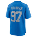 Custom #97 Blue DET Football Shirt Top