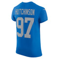 Custom #97 Blue DET Football Shirt Top