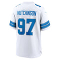Custom #97 White DET Football Shirt Top