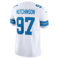 Custom #97 White DET Football Shirt Top
