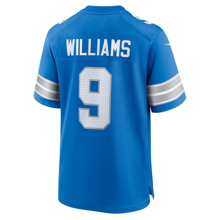 Custom #9 Blue DET Football Shirt Top