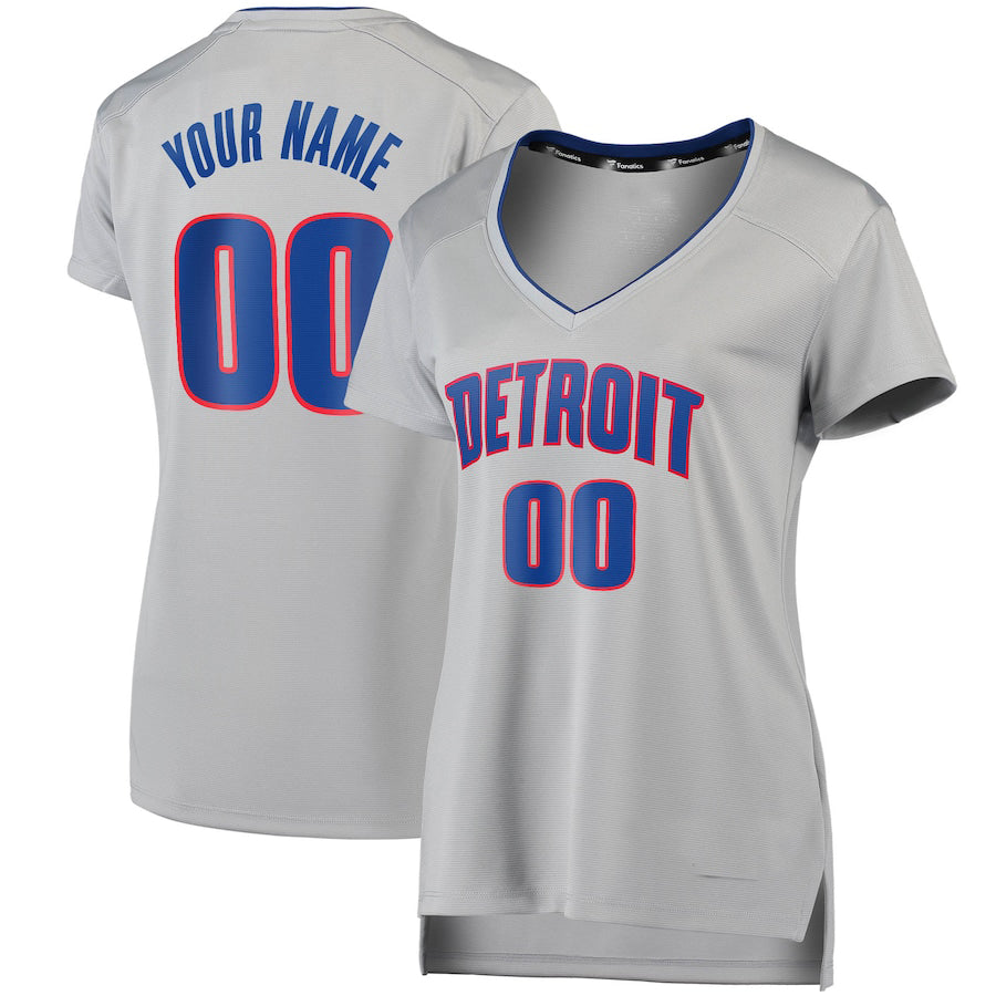Custom Silver DET Basketball Shirt Top