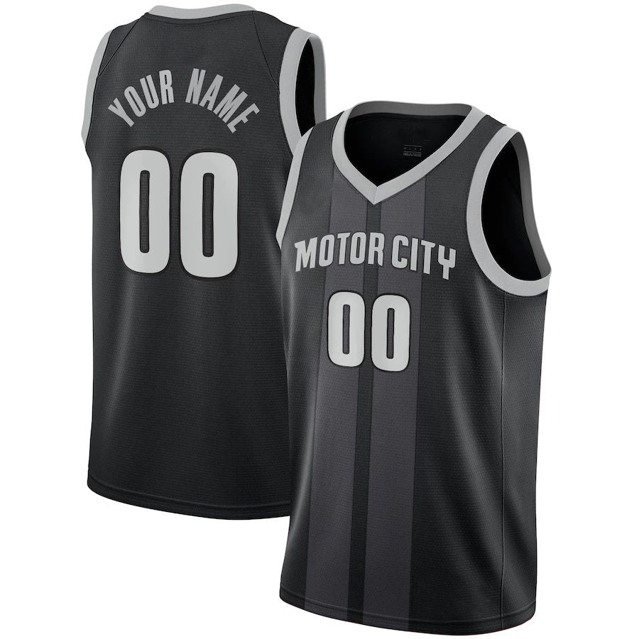 Custom #19 Black 2018 DET Basketball Shirt Top