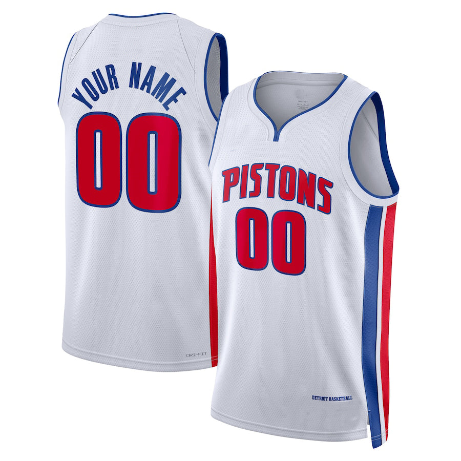 Custom #23 White 2022 DET Basketball Shirt Top