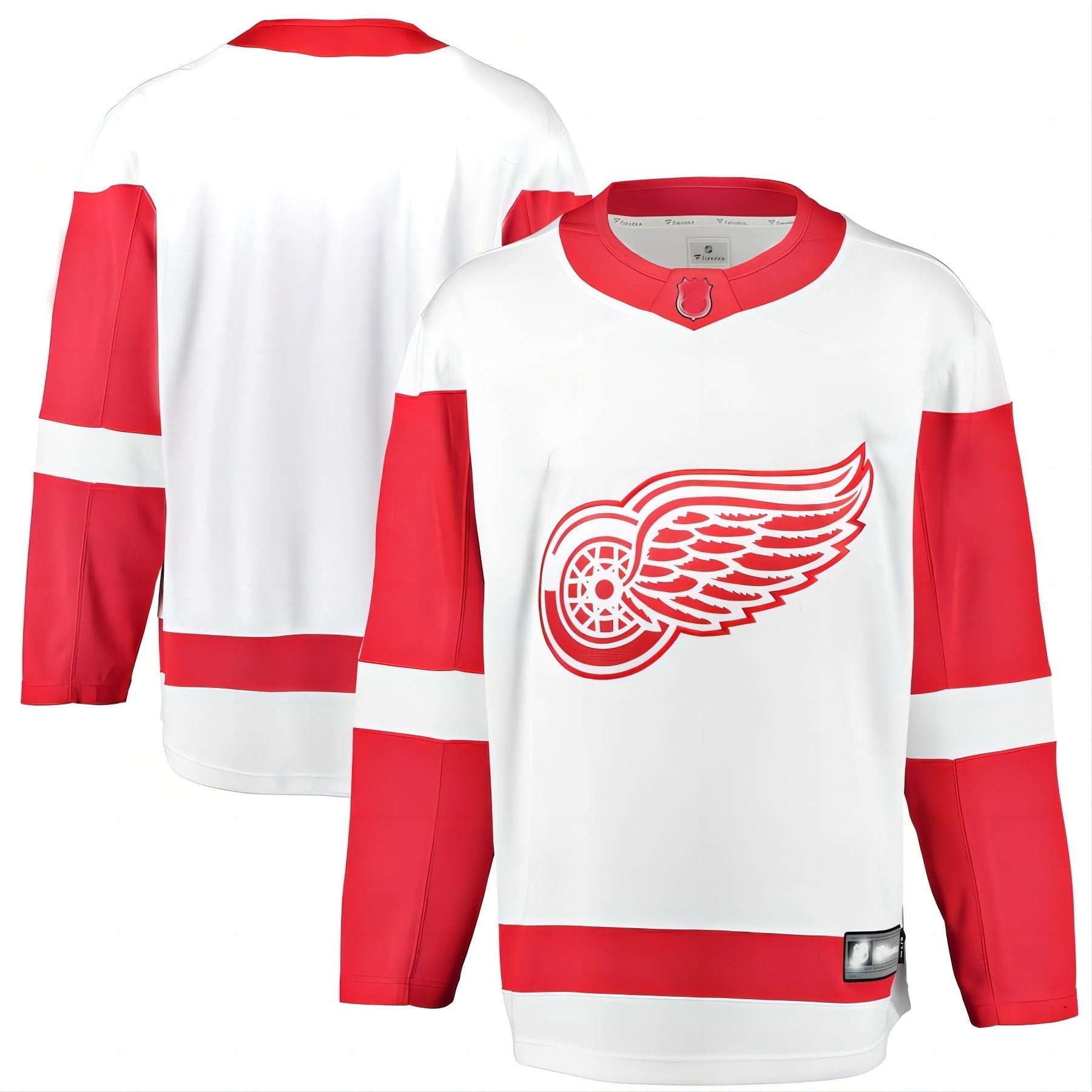 Custom White DET Hockey Shirt Top