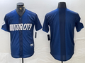 Custom Navy 2024 City Connect DET Baseball Shirt Top