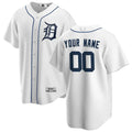 Custom White DET Baseball Shirt Top