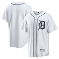 Custom White DET Baseball Shirt Top