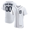 Custom White DET Baseball Shirt Top