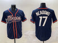 Custom #17 Navy DET Baseball Shirt Top