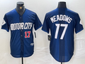 Custom #17 Navy 2024 City Connect DET Baseball Shirt Top