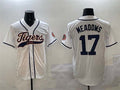 Custom #17 White DET Baseball Shirt Top