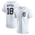 Custom #18 White DET Baseball Shirt Top