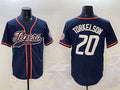 Custom #20 Navy DET Baseball Shirt Top