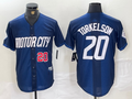 Custom #20 Navy 2024 City Connect DET Baseball Shirt Top