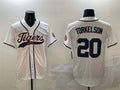 Custom #20 White DET Baseball Shirt Top