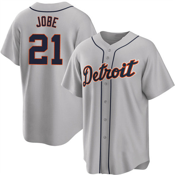 Custom #21 Gray DET Baseball Shirt Top