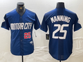 Custom #25 Navy 2024 City Connect DET Baseball Shirt Top