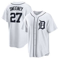 Custom #27 White DET Baseball Shirt Top
