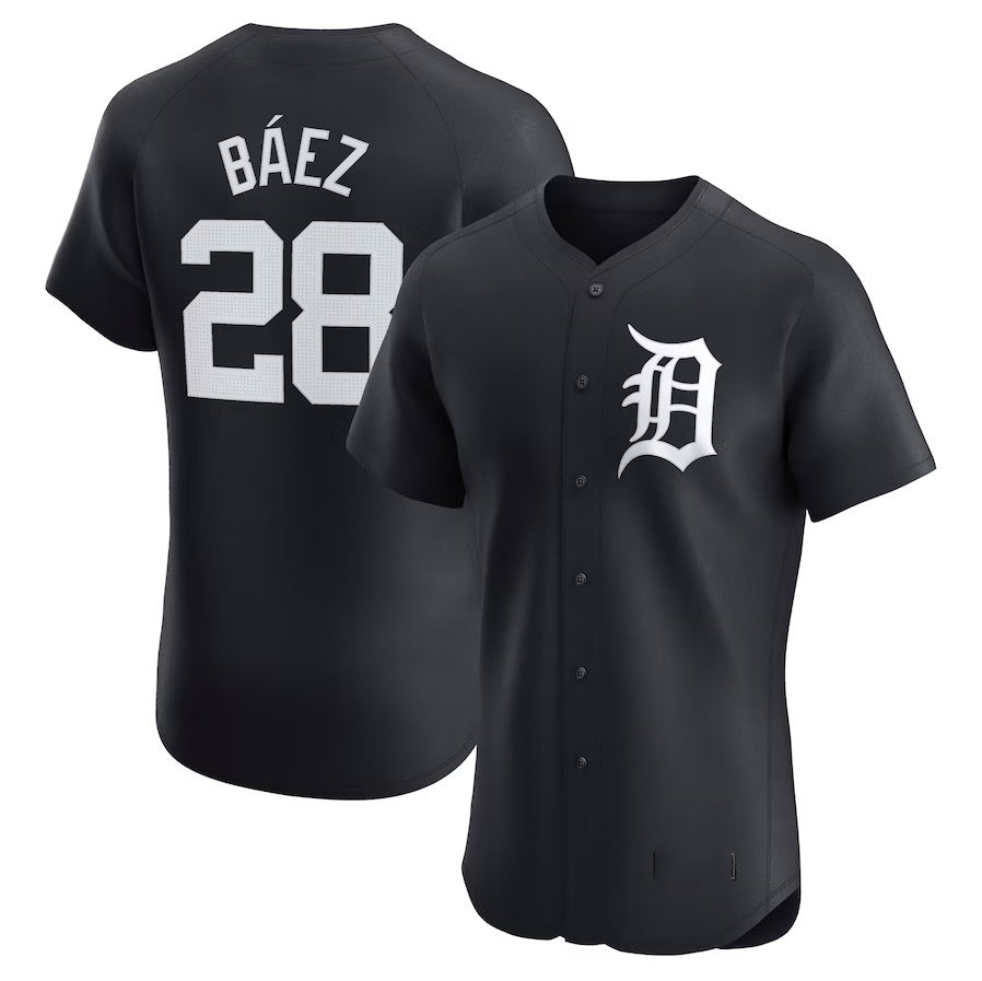 Custom #28 Navy DET Baseball Shirt Top