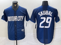 Custom #29 Navy 2024 City Connect DET Baseball Shirt Top
