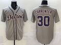 Custom #30 Grey DET Baseball Shirt Top