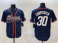 Custom #30 Navy DET Baseball Shirt Top