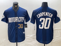 Custom #30 Navy 2024 City Connect DET Baseball Shirt Top